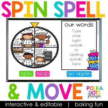 Preview of Spelling Activities for any list of words | Baking