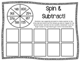Spin & Subtract {With Regrouping}