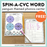 Spin-a-CVC word! Penguin themed game