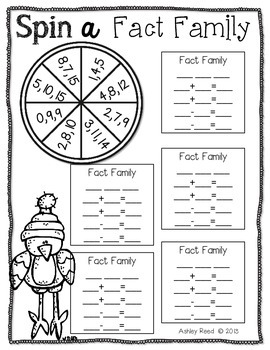 Spin a Fact Family {Freebie!}