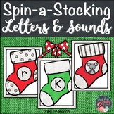Spin-a-Stocking A Game for Letters and Beginning Sounds