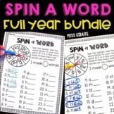 Spin a Word Worksheets BUNDLE (ENTIRE YEAR Phonics Workshe