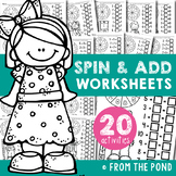 Addition Worksheets - Spin, Add and Record