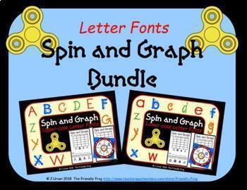 Preview of Spin and Graph Letter Fonts Bundle