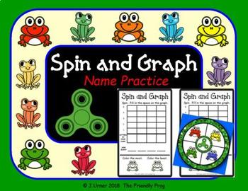 Preview of Spin and Graph Name Practice Frogs