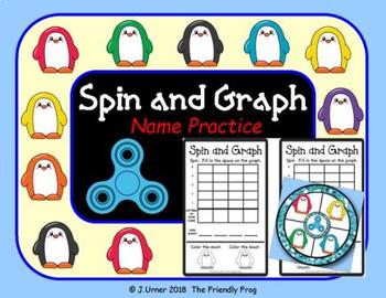 Preview of Spin and Graph Name Practice Penguins