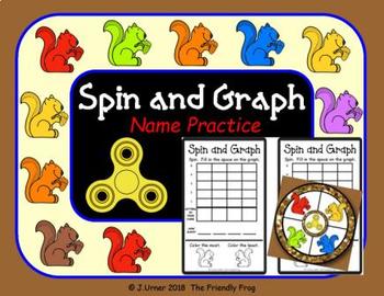 Preview of Spin and Graph Name Practice Squirrels