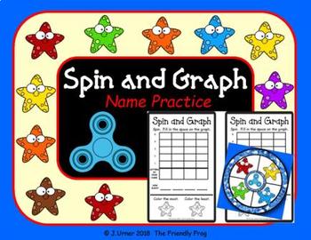 Preview of Spin and Graph Name Practice Starfish