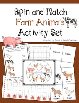 Spin and Match Farm Animal Preschool Activity Set