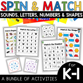 Math and Literacy Spin and Match Centers