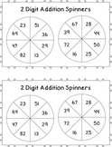 Spin and Solve - 2 Digit Addition (with regrouping) {FREEBIE}
