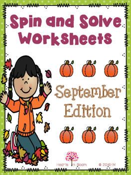 Preview of Spin and Solve Worksheets - September Edition (Freebie)