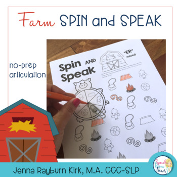 Preview of Spin and Speak™: Farm for Articulation