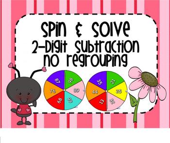 Preview of Spin and Subtract 2 Digit SMARTBoard Lesson