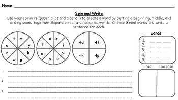 Preview of Spin and Write Ending l-blends