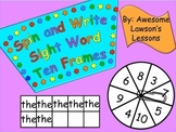 Spin and Write Sight Word Ten Frames