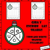 Spin and Write Spanish Syllables (ornaments) gira y escrib