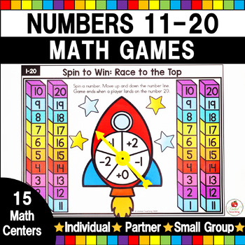 Preview of Numbers 11-20 Math Games | Teen Numbers | Math Centers | Counting | Kindergarten