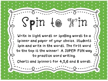 Preview of Spin to Win **Editable**