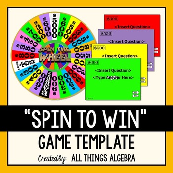 Preview of Spin to Win Game Template - For ALL Ages and Subjects
