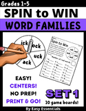 Spin to Win Word Families Game