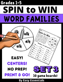 Spin to Win Word Families Game Set 3