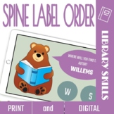 Spine Label Order: Library Activities