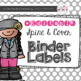 Spine Labels and Covers for Binders {Editable}