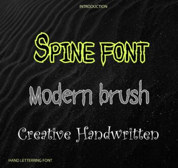 Preview of Spine font, Digital font, christmas Font, Handwritten font, Brush font, Mode