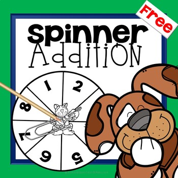 Preview of Spinner Games Math Addition FREE SAMPLE