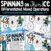 Spinner Games for Addition, Subtraction, Multiplication, Division