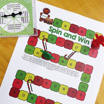 Spinner Math Fun Galore for December - Differentiated and Aligned