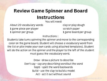 Preview of Spinner Review Activity