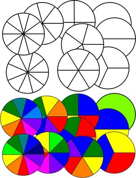 Preview of Spinner Templates both Black and White and Colorful for CD or DVD