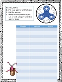 Spinner worksheets