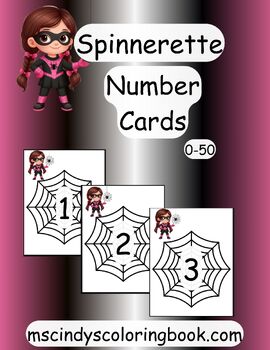 Preview of Spinnerette Number Cards 0-50