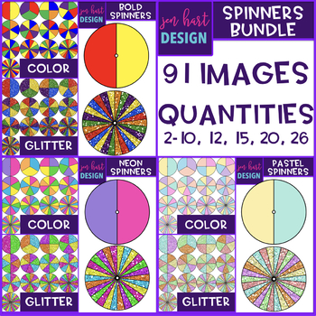 Preview of Spinners Clip Art - Neon, Bold, and Pastel Bundle {jen hart Clip Art}