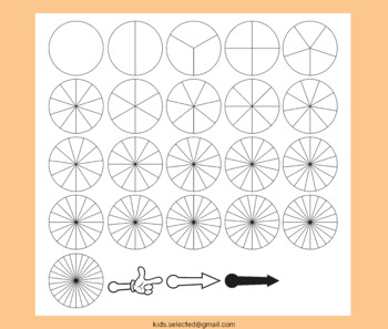 Preview of Spinners Clipart Blank Template & Arrows Basic Wheel Fraction Circles Math Png