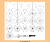 Spinners Clipart Blank Template & Arrows Basic Wheel Fract
