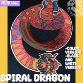 Spinning Dragon decoration Craft Coloring Letter D Zoo Zod