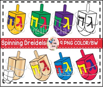 spinning dreidel clipart black