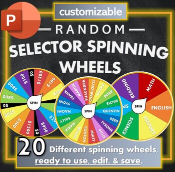 Spinning Wheel - Random Student Selector (Customizable PowerPoint)