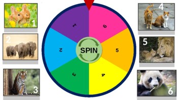 Preview of Spinning wheel - Learn about animals in mandarin