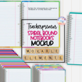 Spiral Colored Notebooks Mockup Movables  Moveables Teache