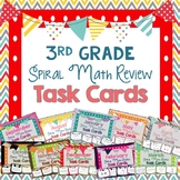 3rd Grade Spiral Math Review Task Cards