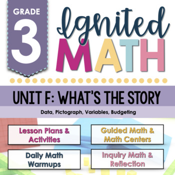 Preview of Spiral Math Unit F: What's the Story? | Ontario Grade 3 Math | Ignited Math