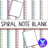 Spiral Note Blank Cover Digital Paper Pattern Background C