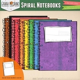 Spiral Notebook Clip Art with Spiral Bound Lined Paper