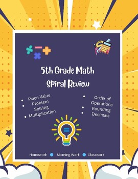 Preview of Spiral Review 5th Grade Math