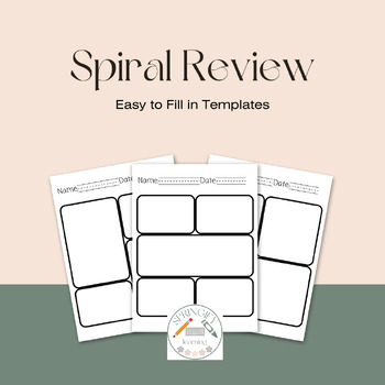 Preview of Spiral Review Template